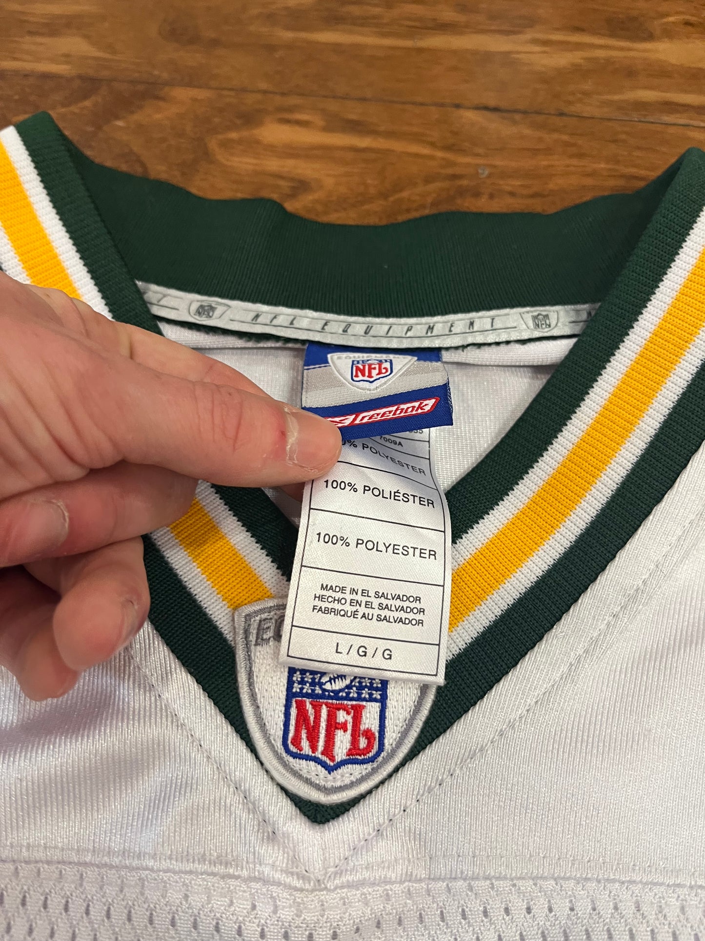 00s Green Bay Packers Brett Favre Away Reebok Jersey (L)