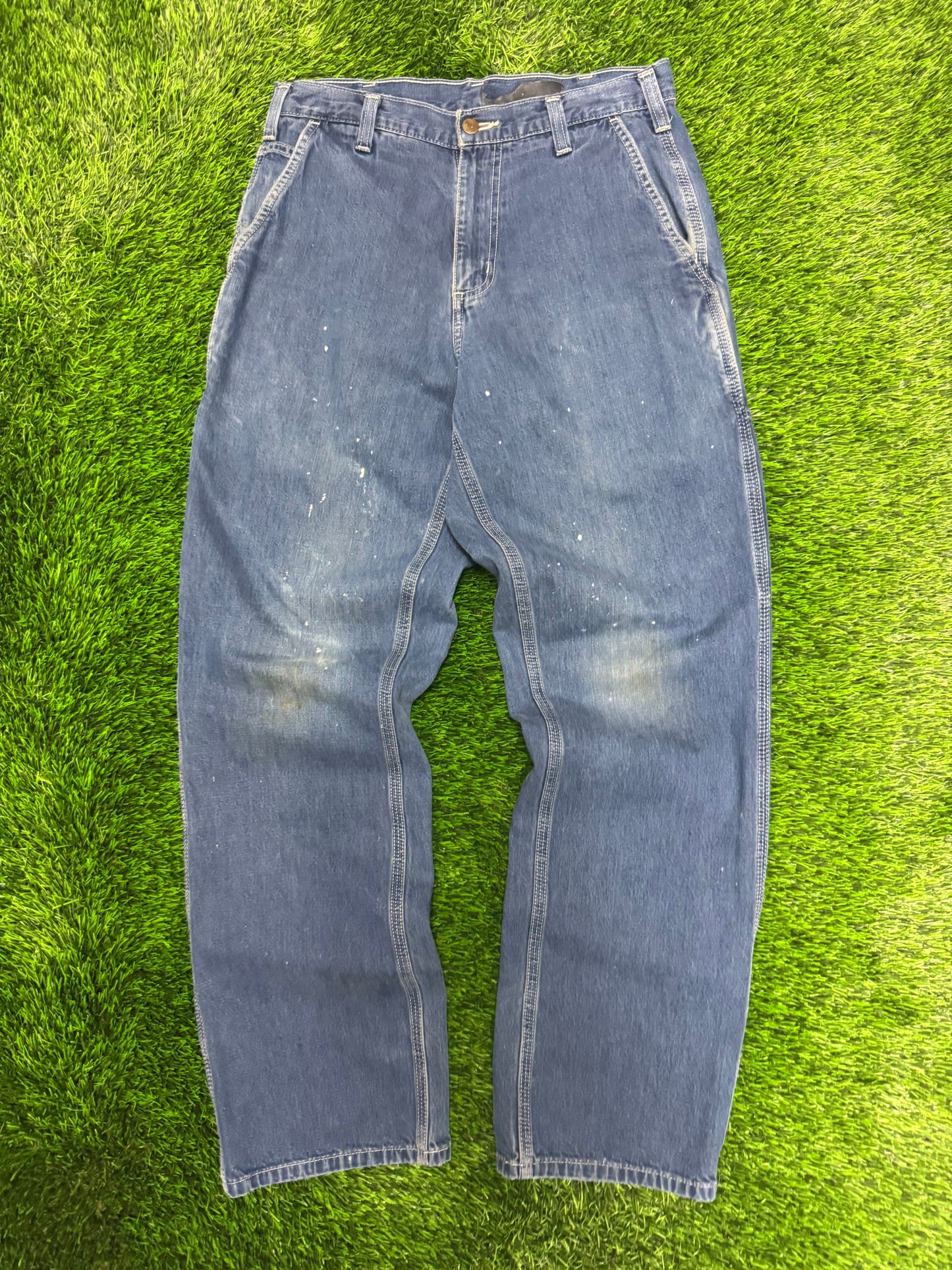 00s Vintage Carhartt Painter Dark Wash Workwear Carpenter Jeans (30 x 32)
