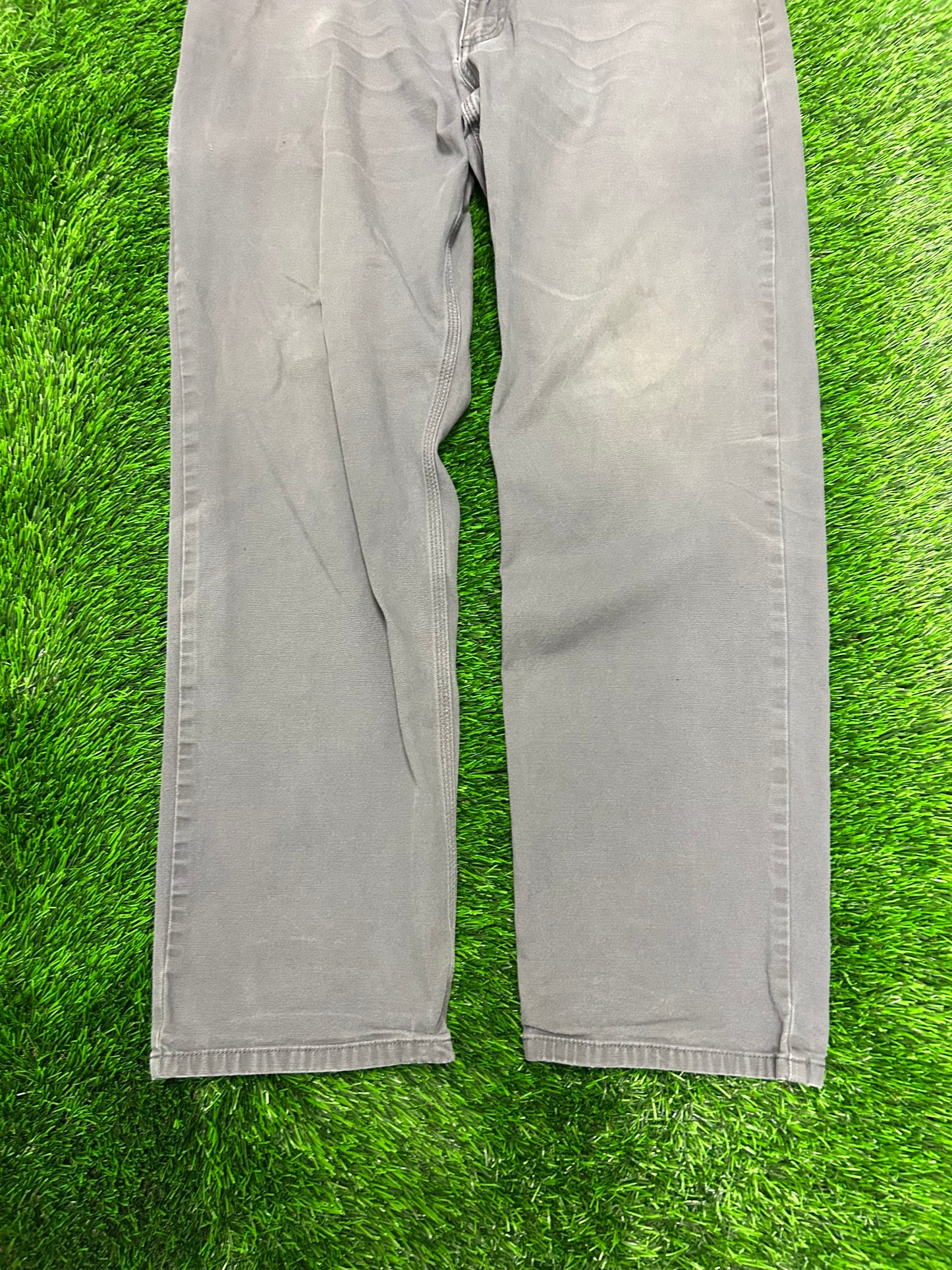 Carhartt Grey Removed Logo Workwear Pants (36 x 32)