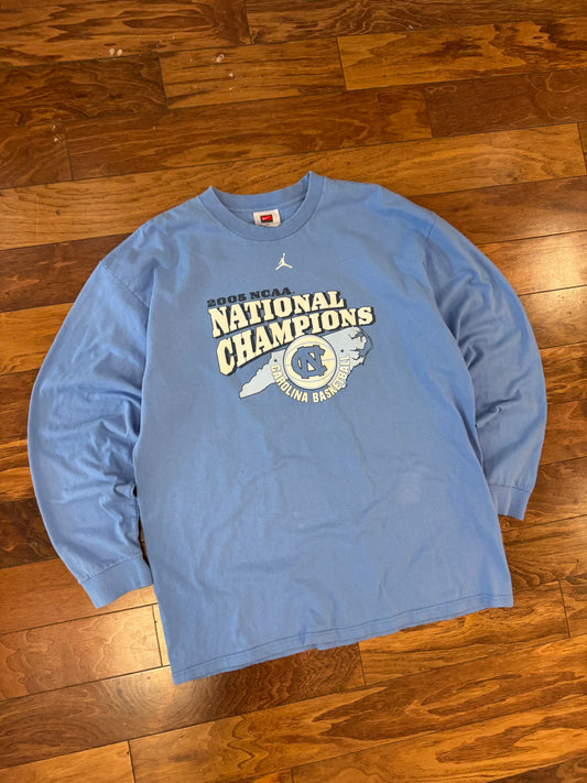 2005 UNC NCAA National Champs Nike Long-Sleeve Shirt (XL)