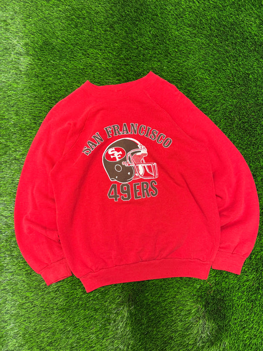 80s San Francisco 49ers Helmet Crewneck (M)
