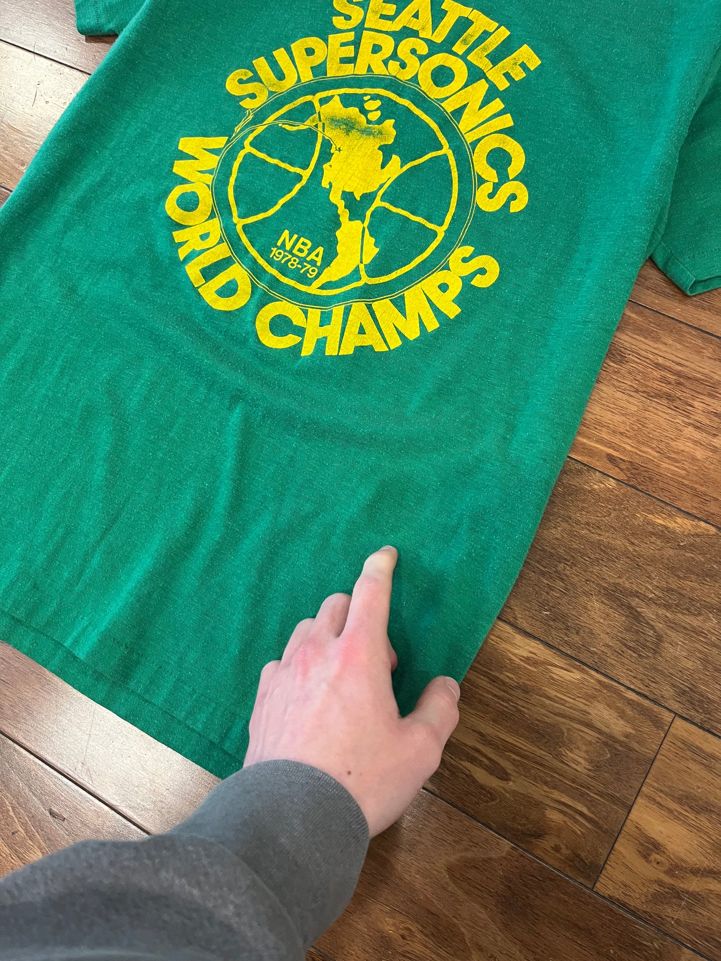 1979 Seattle Supersonics Spell Out True Vintage NBA Tee (S)