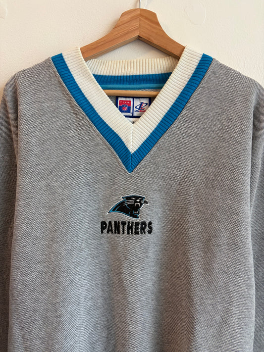 90s Carolina Panthers Logo Athletic Embroidered Crewneck (L)
