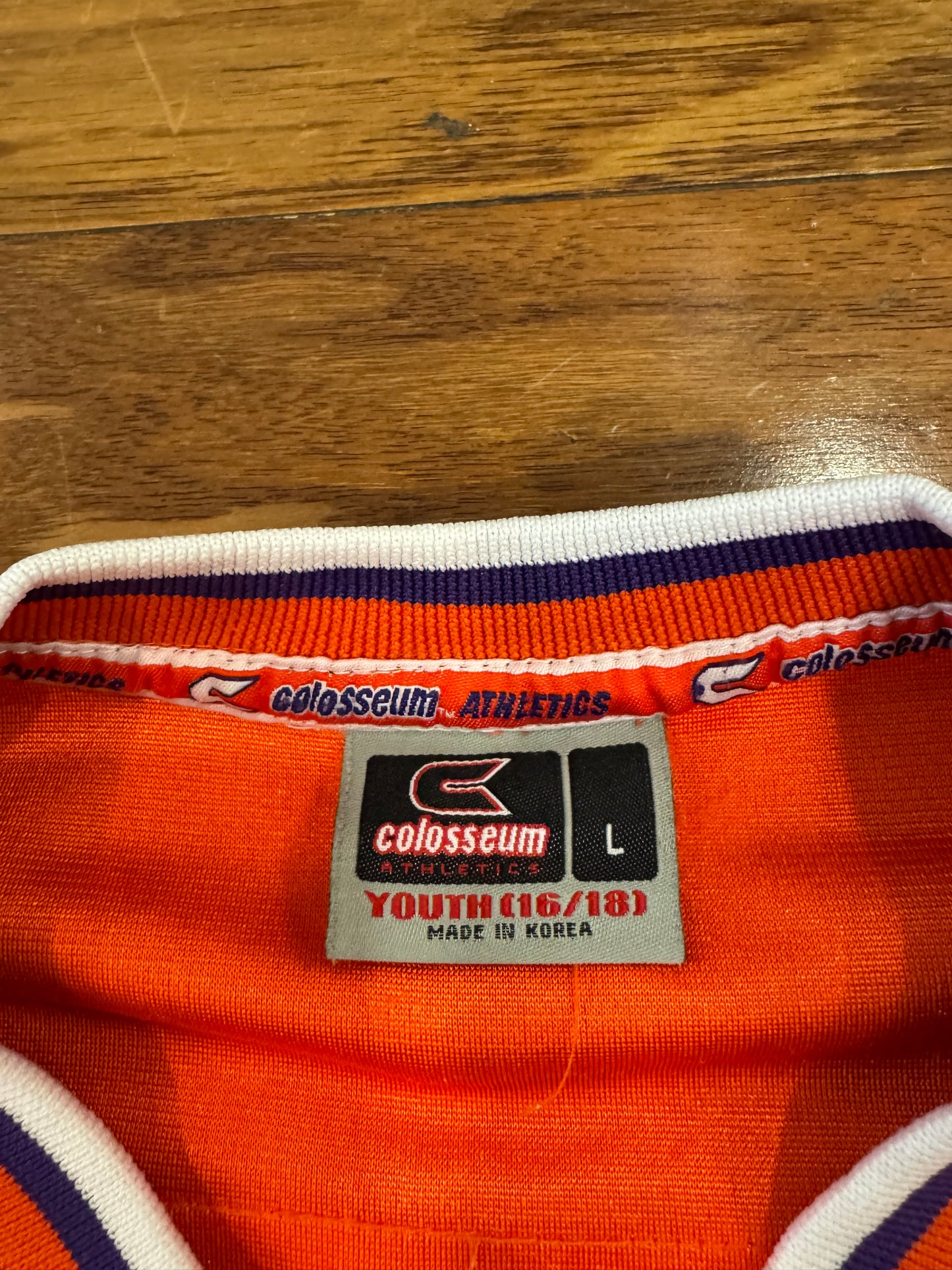 00s Clemson University Colosseum Football Jersey (Youth L)