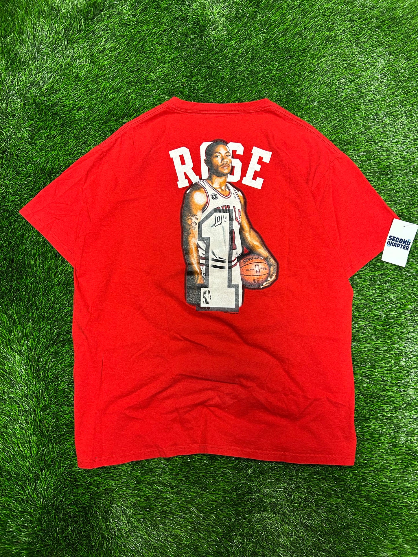 00s Chicago Bulls Derrick Rose "D-Rose" Vintage NBA Tee (L)