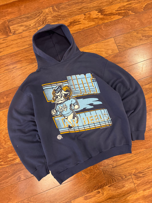 1994 University of North Carolina (UNC) Tar Heels Mascot Vintage Hoodie (XL)
