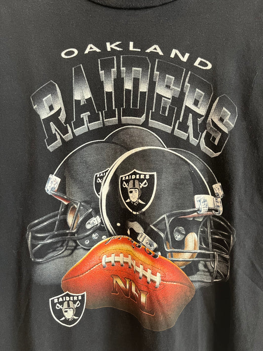 00s Oakland Raiders Dynasty NFL Helmet Tee (L)