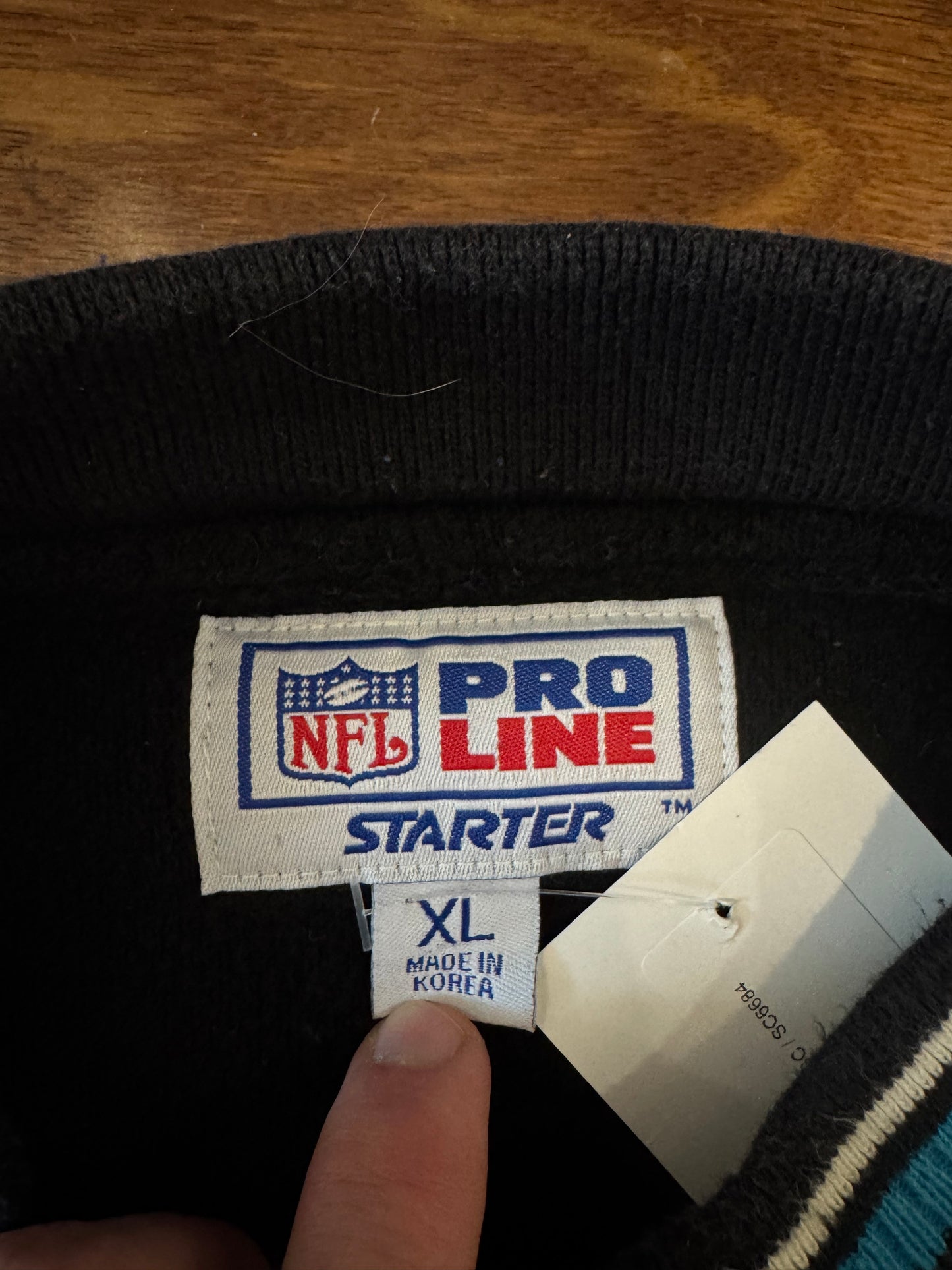 90s Carolina Panthers Fleece Inaugural Patch Crewneck (XL)