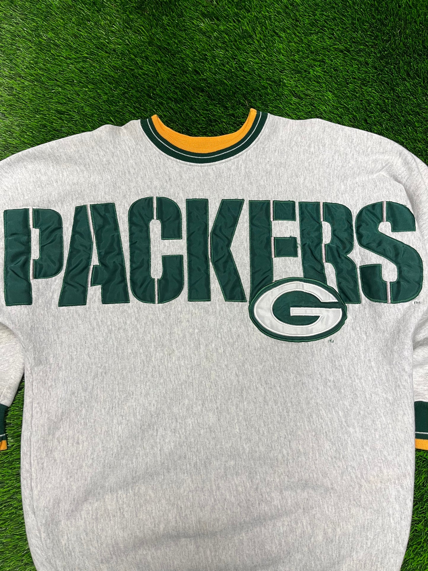 90s Green Bay Packers Legends Spell Out Crewneck (L)