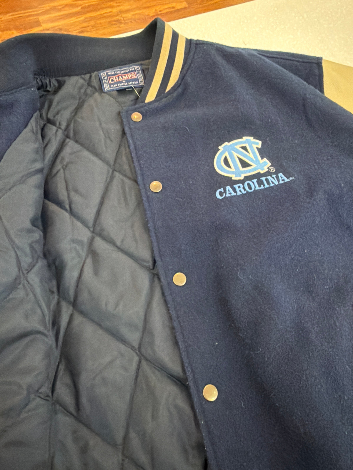 00s UNC Carolina Champs Letterman Jacket (L)