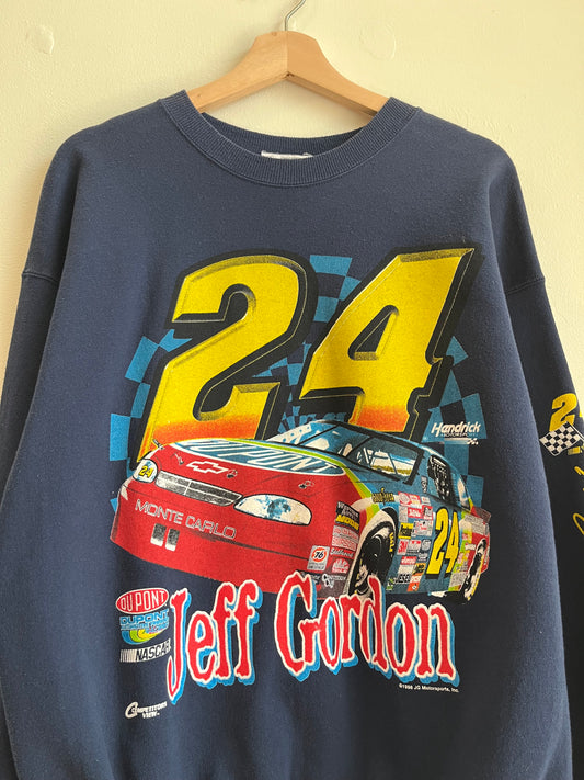1998 Jeff Gordon Nascar Competitors View Navy Crewneck (L)
