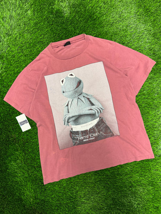 90s Kermit Clein Kermit The Frog Muppets Parody Vintage Tee (XL)