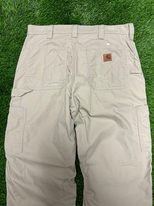 Carhartt Khaki Loose Fit Carpenter Pants (34 x 30)