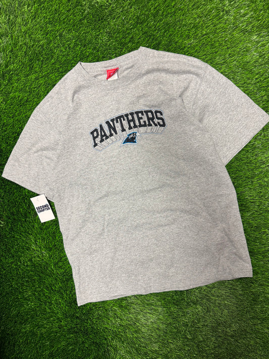 2007 Carolina Panthers Embroidered Gray Tee (L)