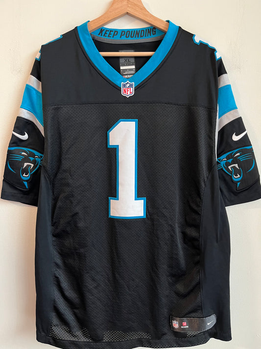 2013 Carolina Panthers Cam Newton Fully Stitched Nike Home Jersey (XL)