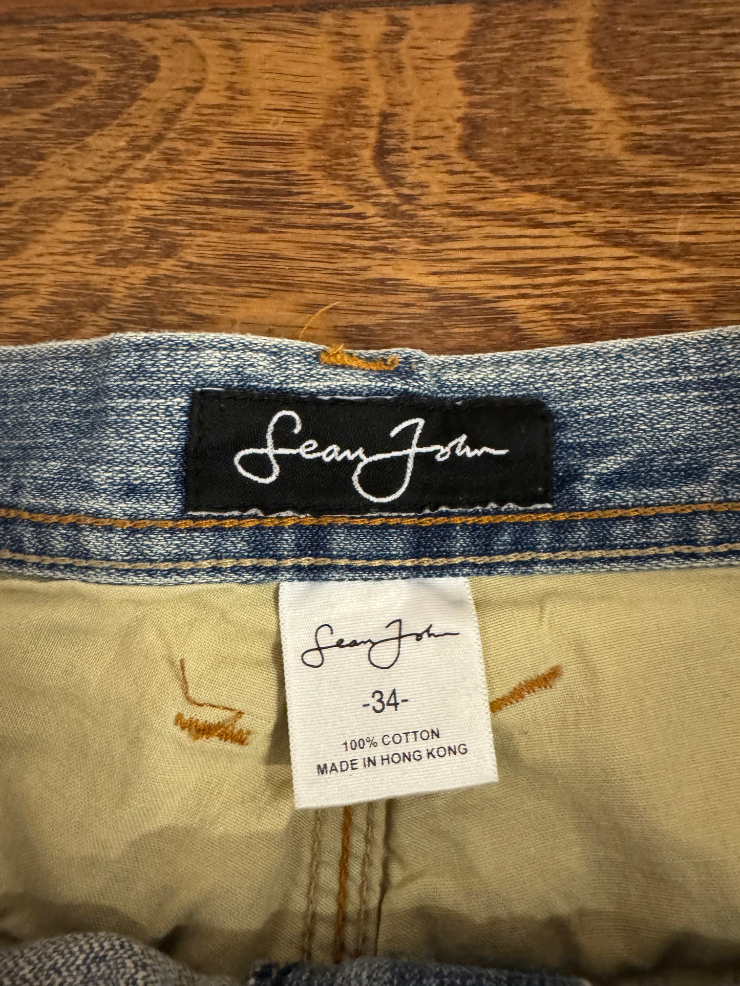 00s Sean John Patch Work Baggy Jeans (34 x 34)