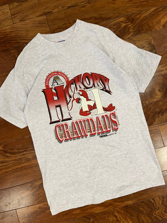 1993 Hickory Crawdads Baseball Spell Out Tee (L)