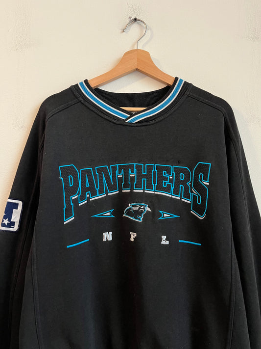 00s Carolina Panthers Lee Black Embroidered Crewneck (M)