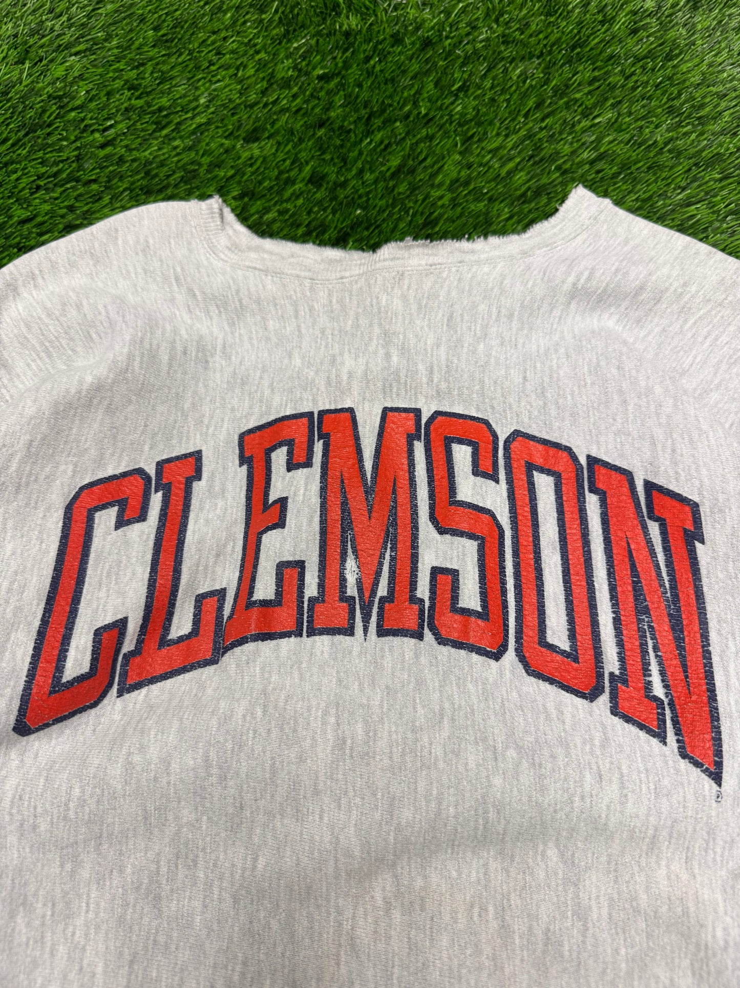 90s Clemson University Spell Out Reverse Weave Vintage Crewneck (XL)