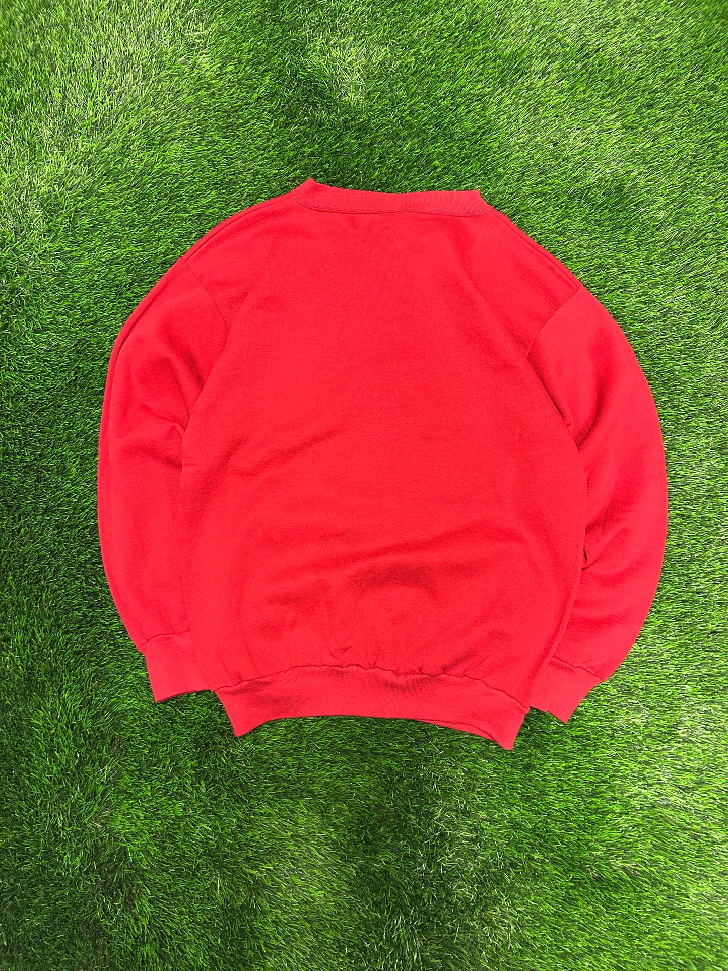 90s Stanford University Cardinal Spell Out Graphic Red Vintage Crewneck (XL)