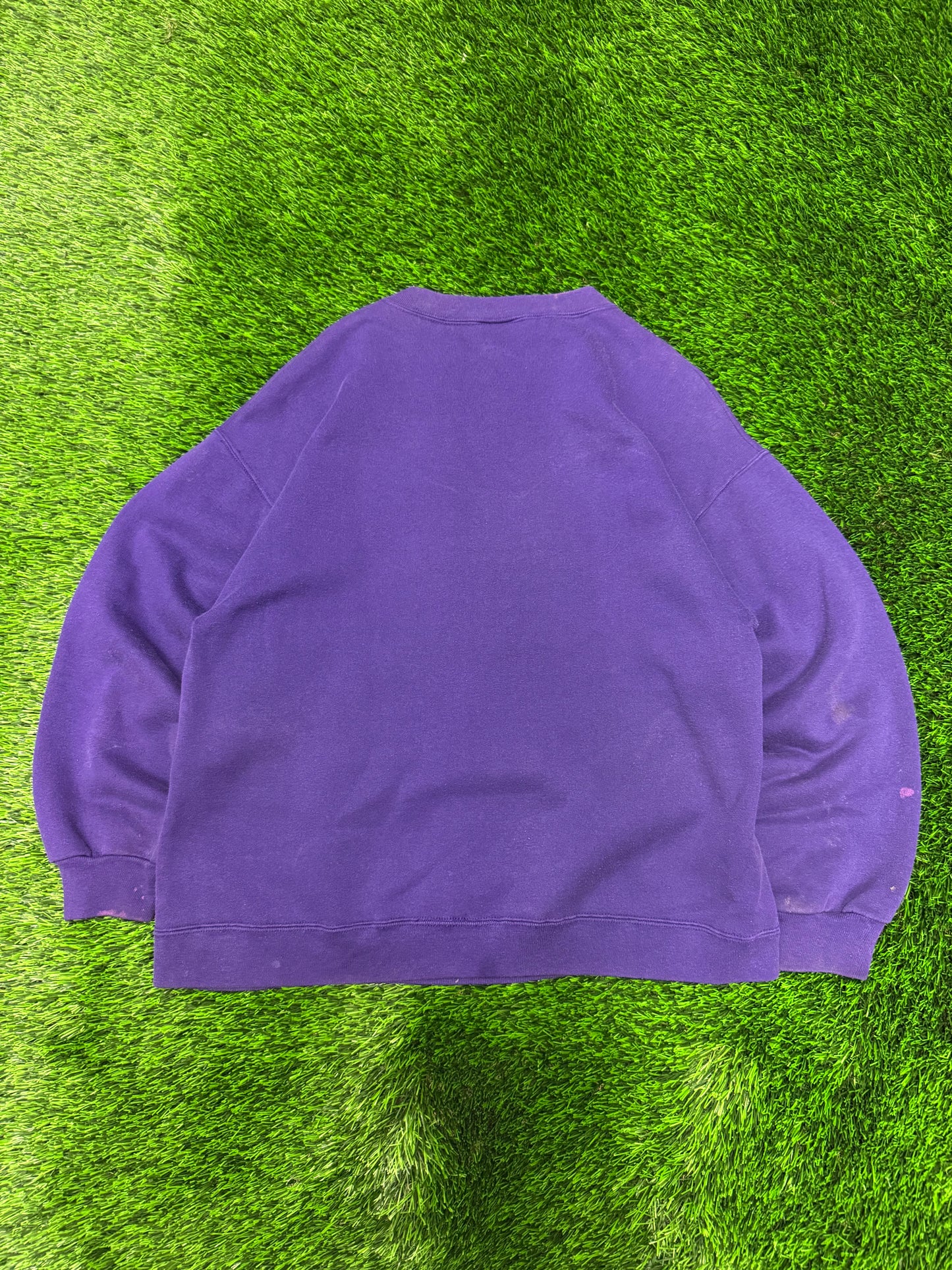 90s Minnesota Vikings Spell Out Trench Crewneck (L)