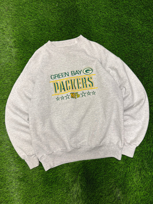 Green Bay Packers Embroidered NFL Majestic Crewneck (L)