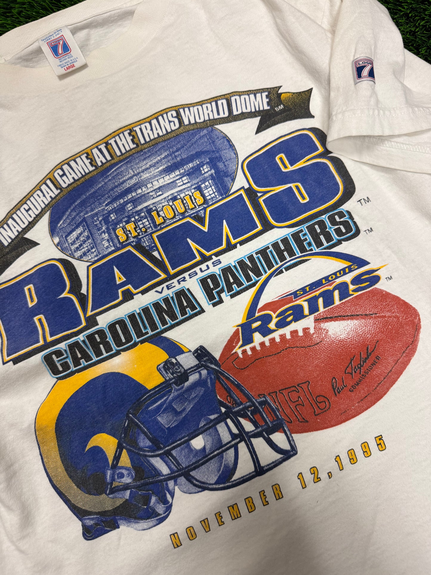 1995 Rams v Panthers Inaugural Game Tee (L)