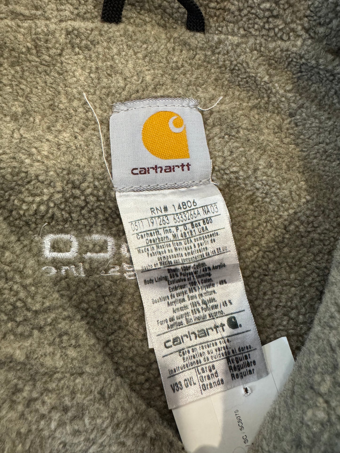 2011 Carhartt Sherpa Lined Embroidered Vest (L)