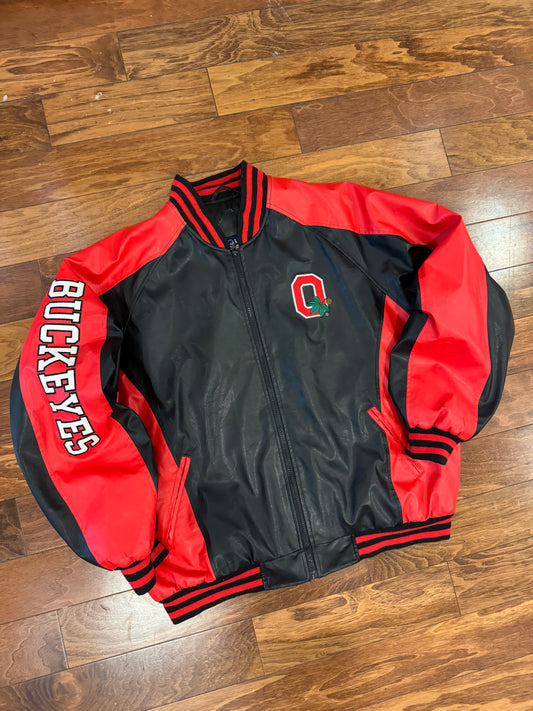 00s Ohio State Vintage Leather Jacket (XL)