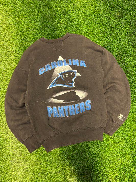 90s Carolina Panthers Starter Black Crewneck (M)
