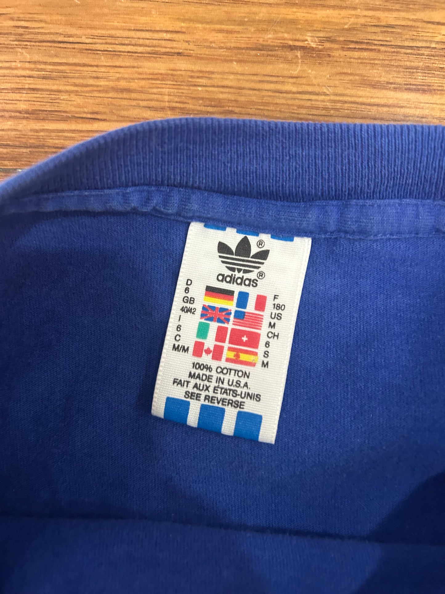 90s Adidas Equipment Blue Tee (M)