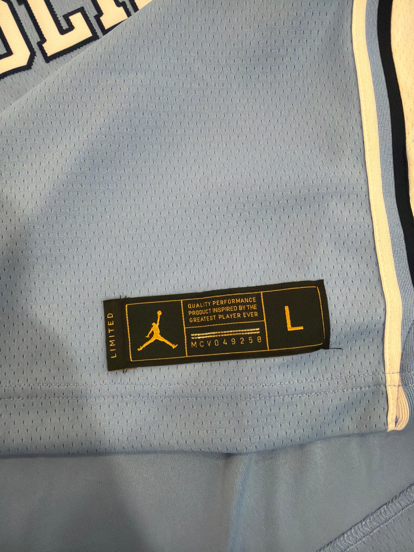 2022 UNC Michael Jordan Limited Elite Basketball Jersey (L)