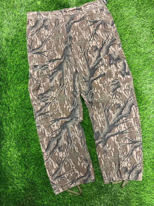 90s Mossy Oak Fleece Camo Cargo Pants (36 x 32)