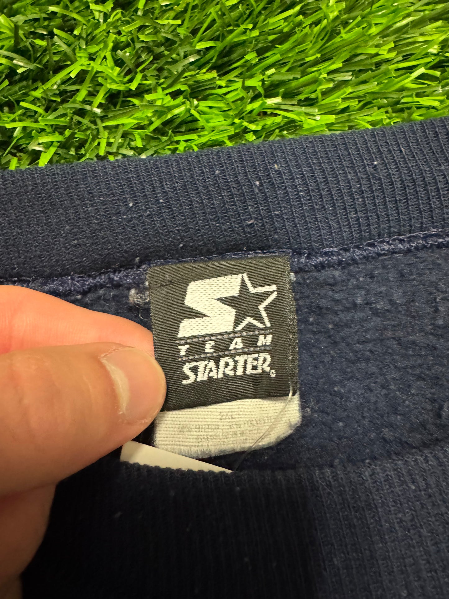 00s University of North Carolina (UNC) Vintage Starter Navy Crewneck (XXL)