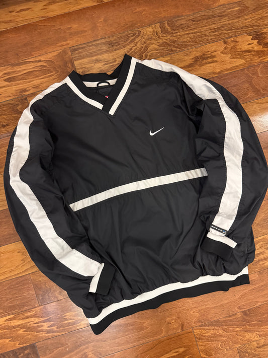 90s Nike Fit Black Windbreaker (XL)