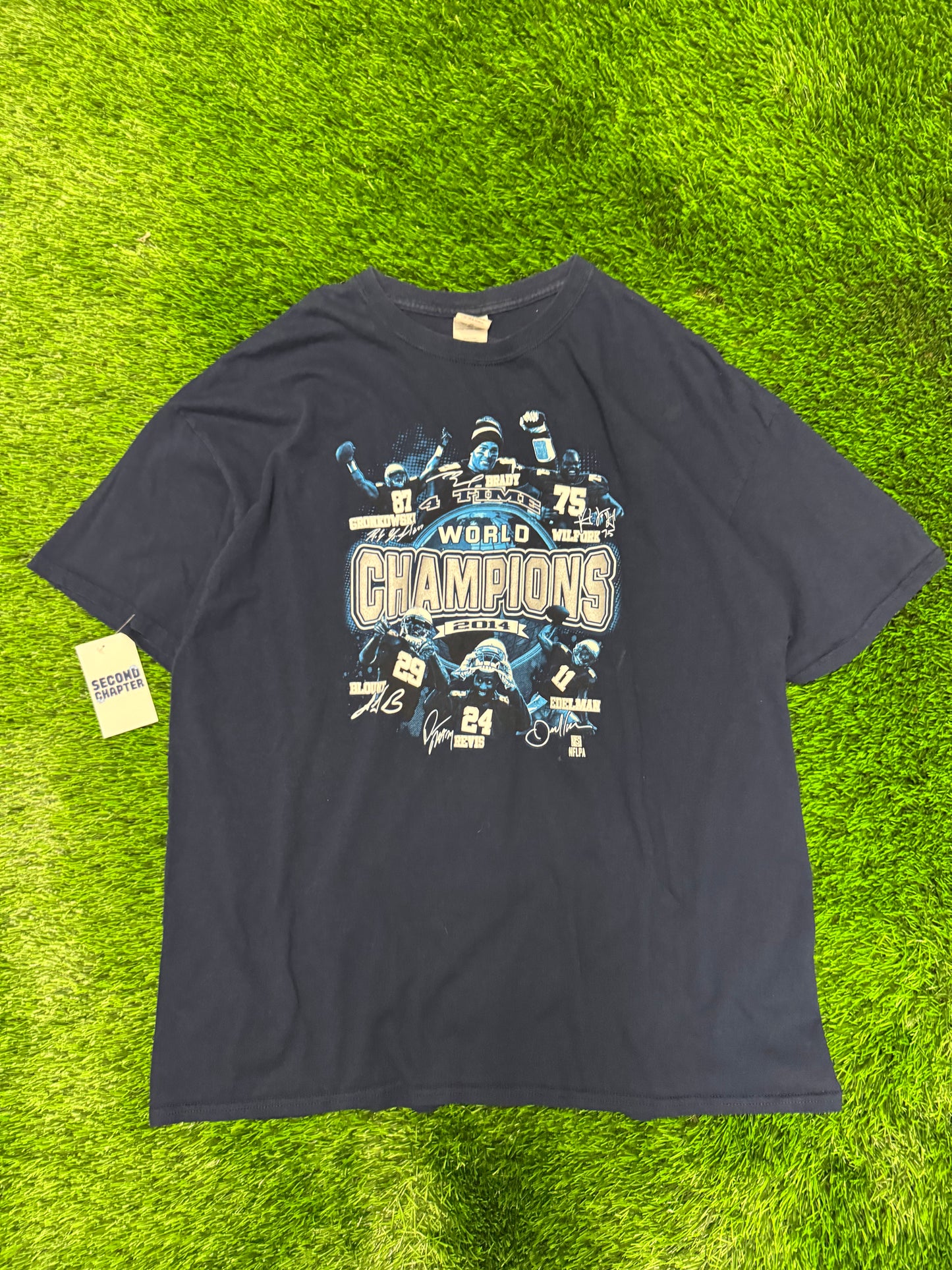 2014 New England Patriots 4 Time World Champions Tee (XXL)