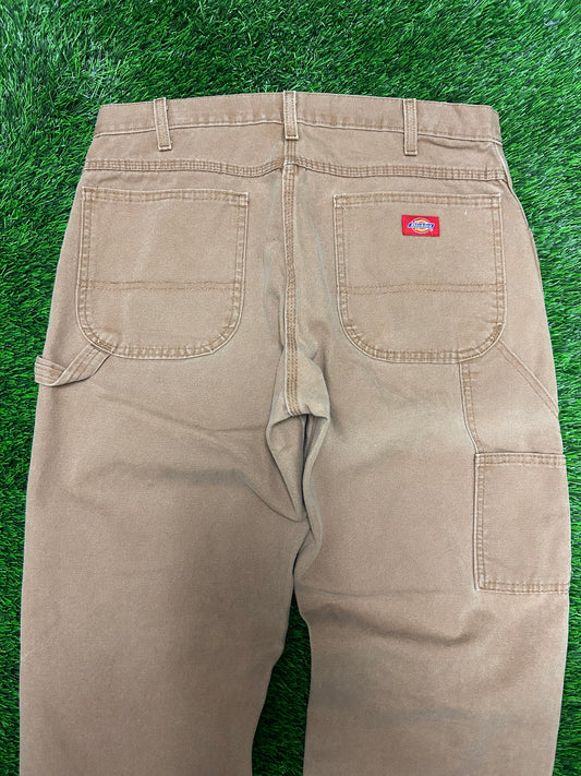 00s Dickies Red Tab Tan Workwear Carpenter Pants (34 x 32)