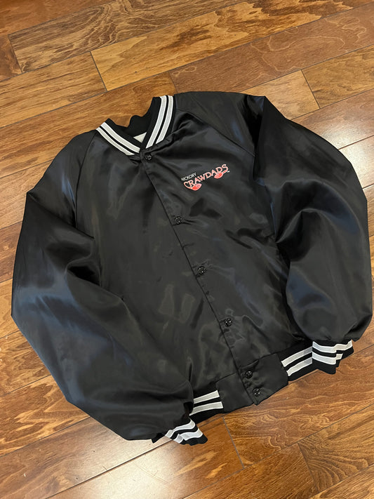 80s Hickory Crawdads Chalk Line Vintage Satin Jacket (L)