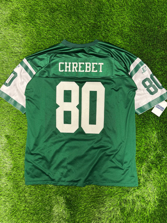 NY Jets Wayne Chrebet Logo Athletic #80 Jersey (XL)
