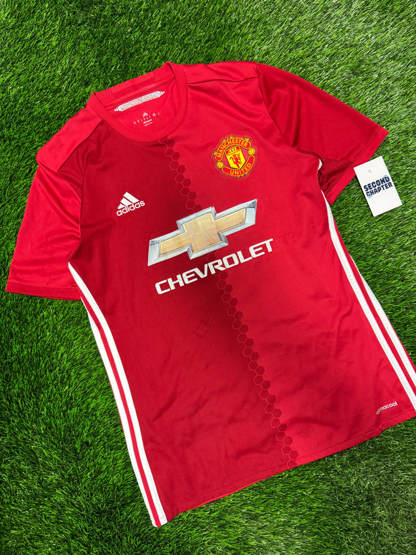 Manchester United Zlatan Ibrahimovic #9 Home Red Soccer Jersey Adidas 2016-17 Kit (M)