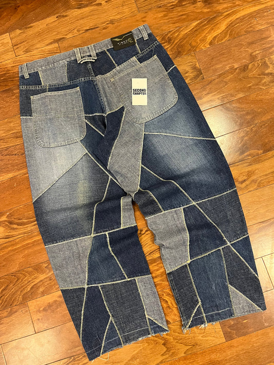 00s Vibes Baggy Patchwork Baggy Jeans (38x30)