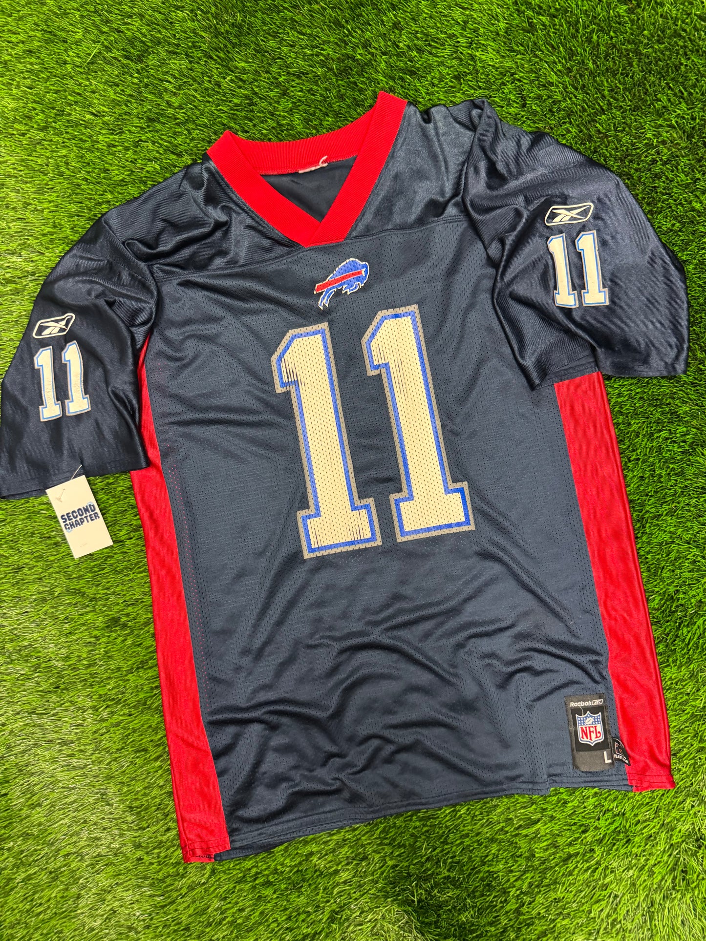 00s Buffalo Bills Drew Bledsoe #11 Reebok Vintage NFL Jersey (L)