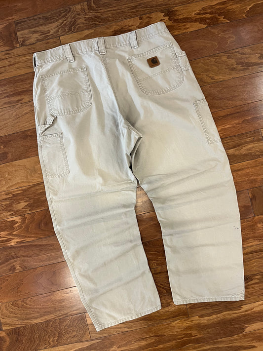 2010s Carhartt Beige Carpenter Pants (40 x 30)