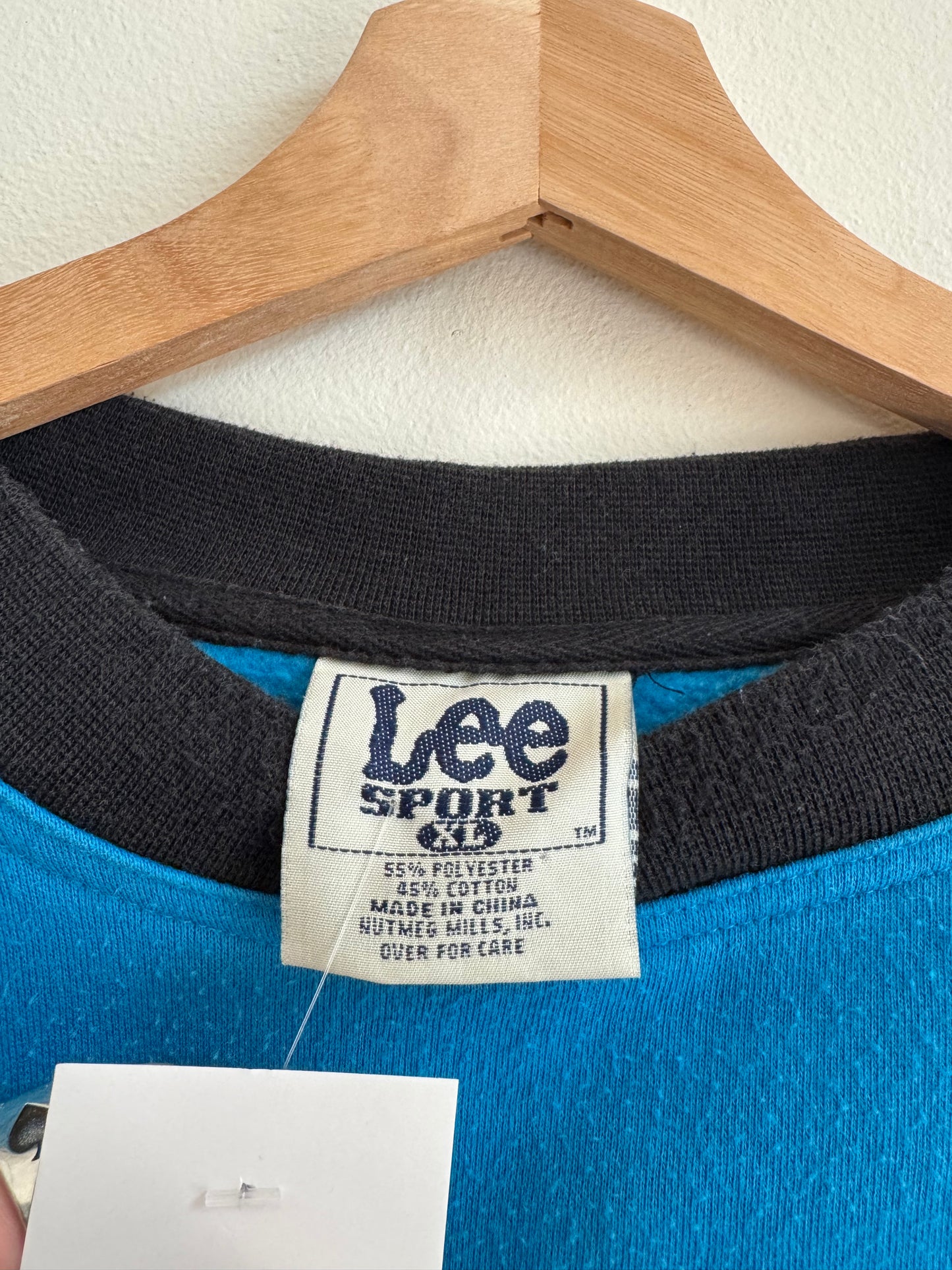 90s Carolina Panthers Blue Embroidered Lee Crewneck (XL)