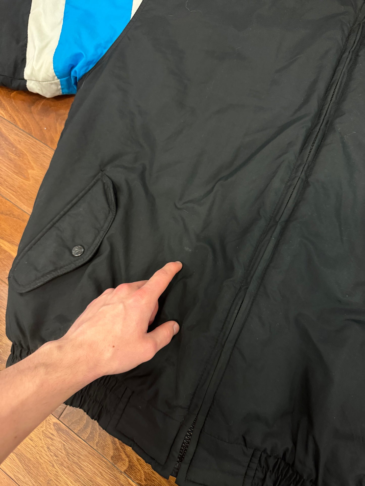90s Carolina Panthers Logo 7 Puffer Jacket (XL)