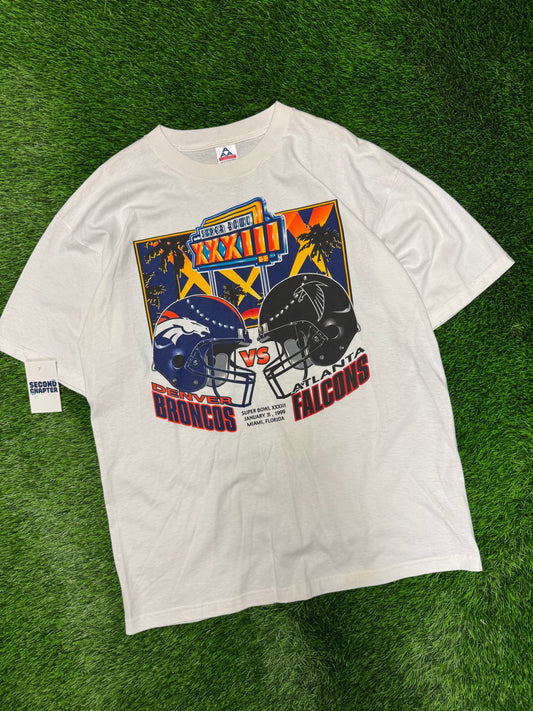 1999 Broncos v Falcons Super Bowl Tee (XL)