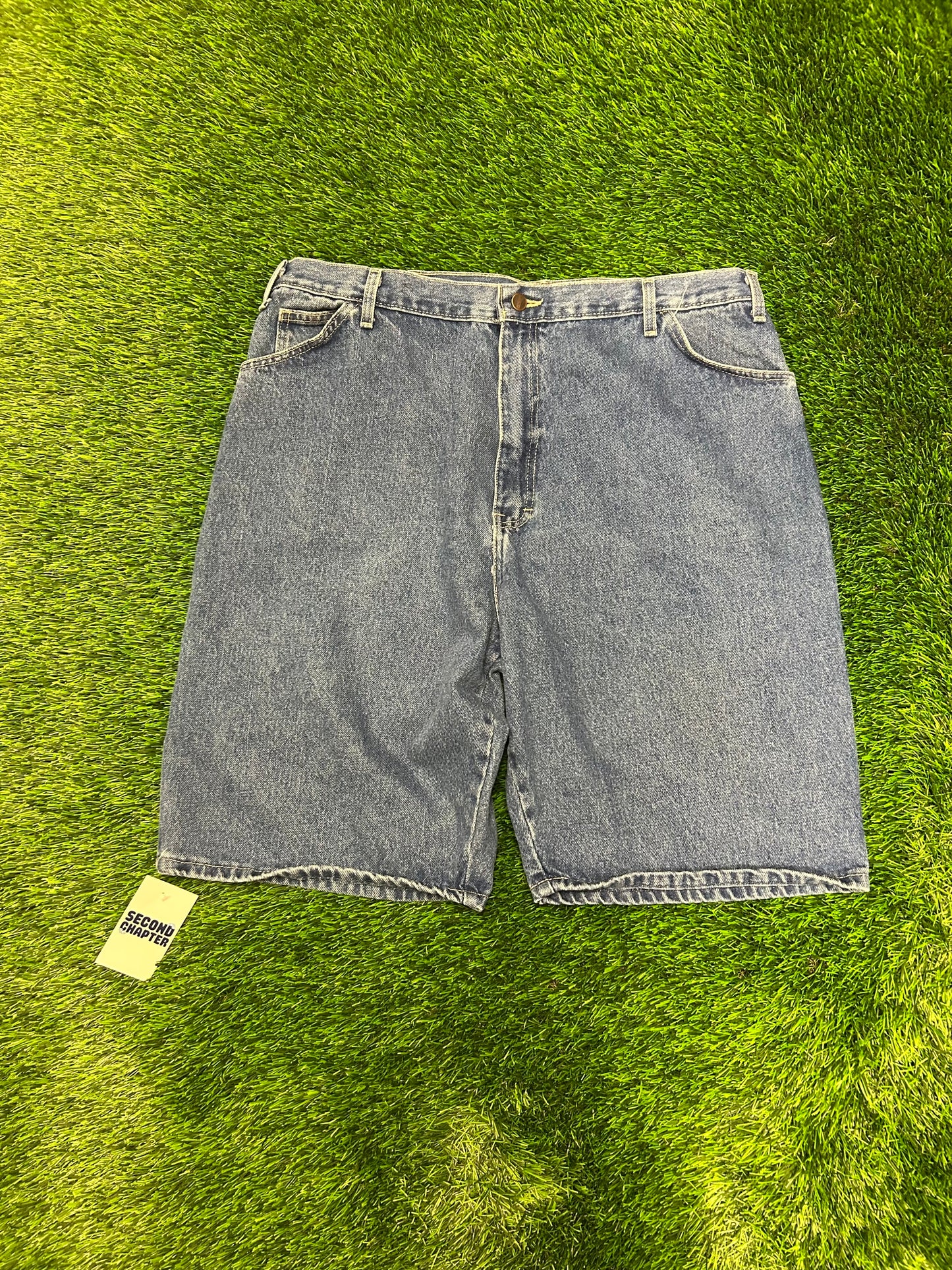 00s Dickies Black Tab Baggy Jean Shorts (40)
