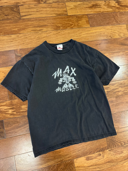00s Max Muscle Cartoon Tee (L)