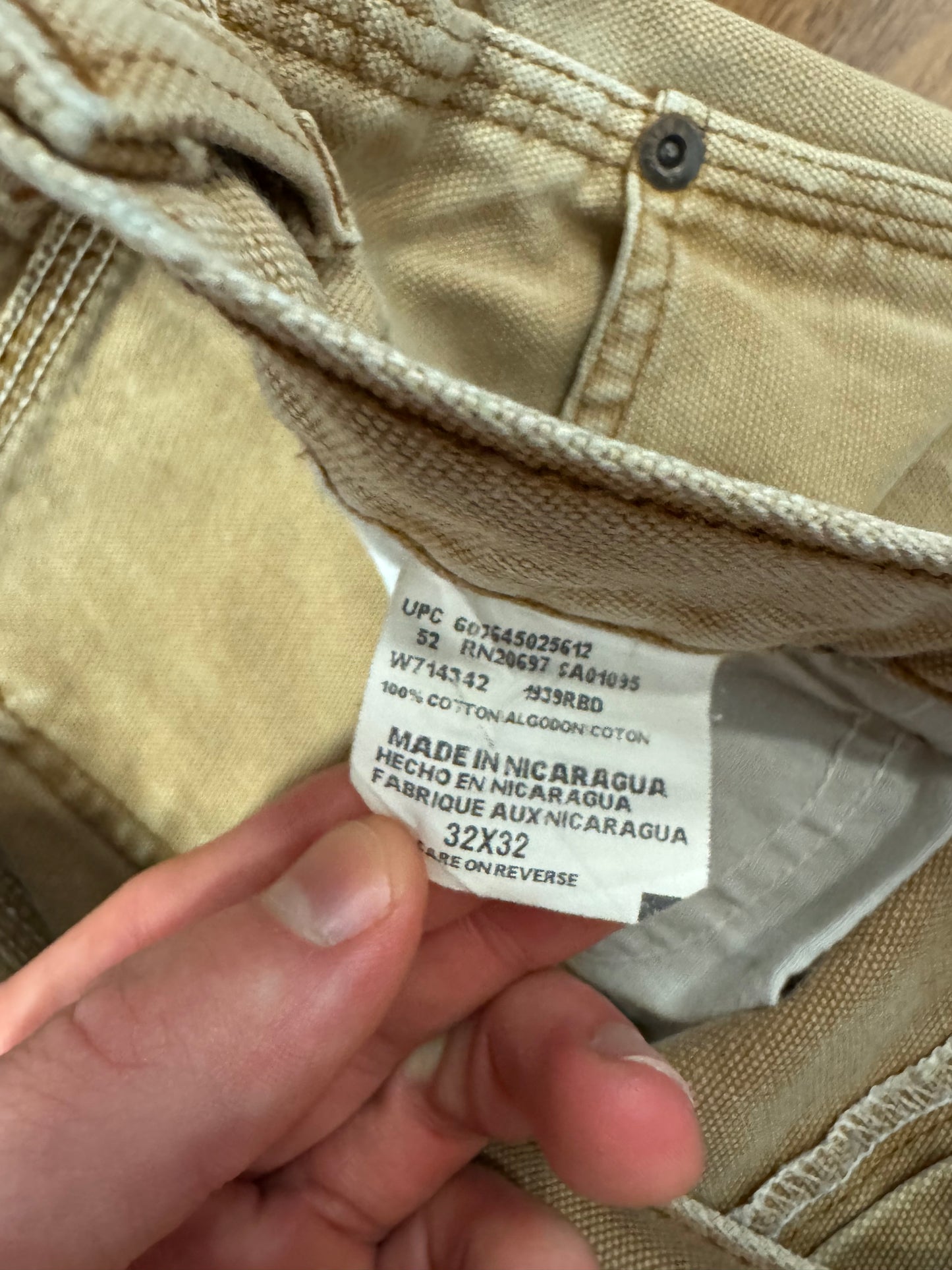 00s Dickies Tan Paint Splatter Pants (32 x 30)