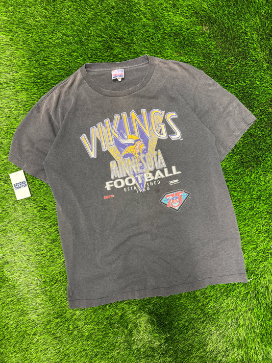 1994 Minnesota Vikings Trench Striped Tee (XL)